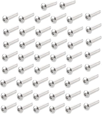 uxcell 1/4 Inch-20x1 Inch Hex Socket Button Head Bolts Screws 50pcs