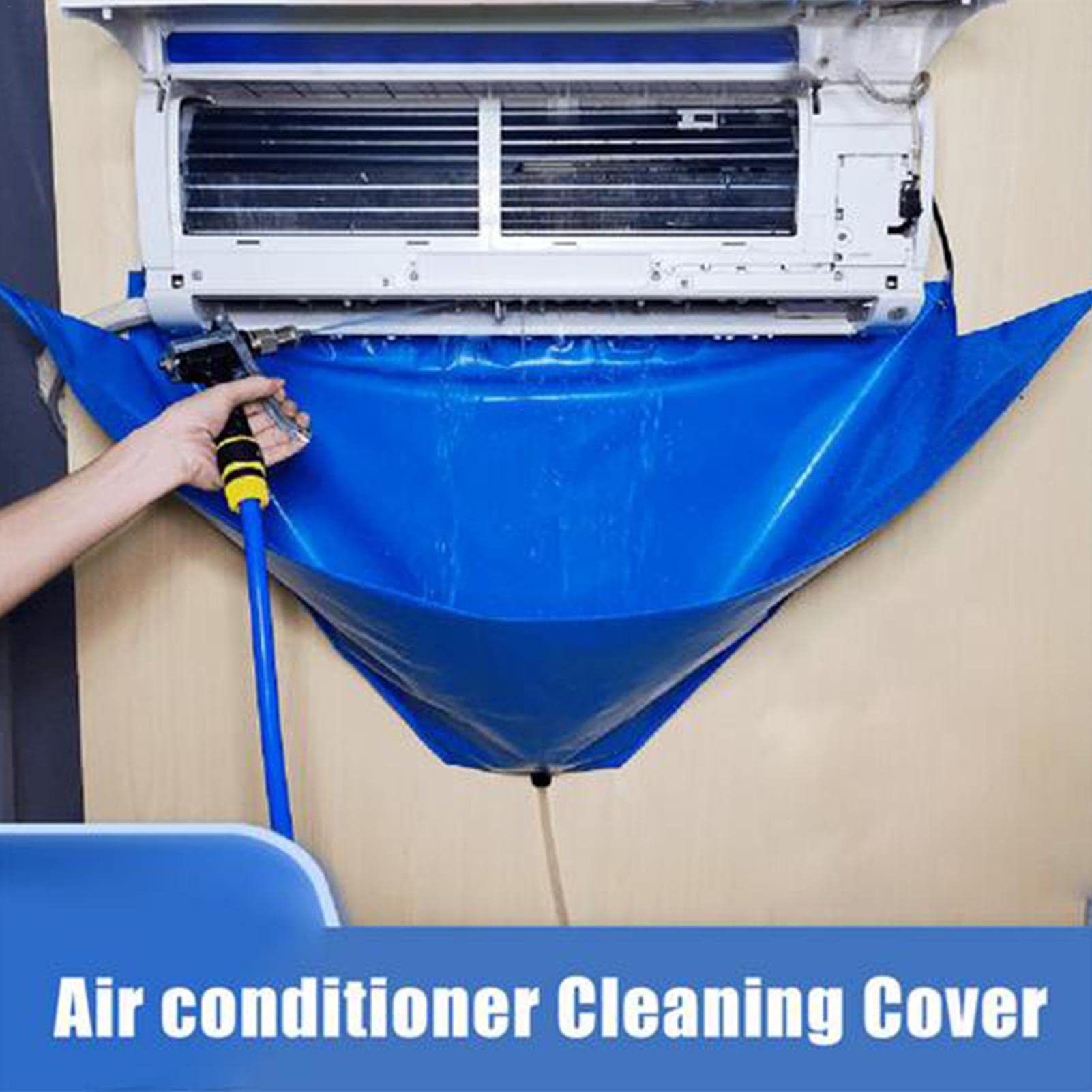 Kit di pulizia A/C, pulizia condizionatore d'aria, kit di pulizia | A/C con detergenti, spazzole, tubo 'acqua, tessuto impermeabile