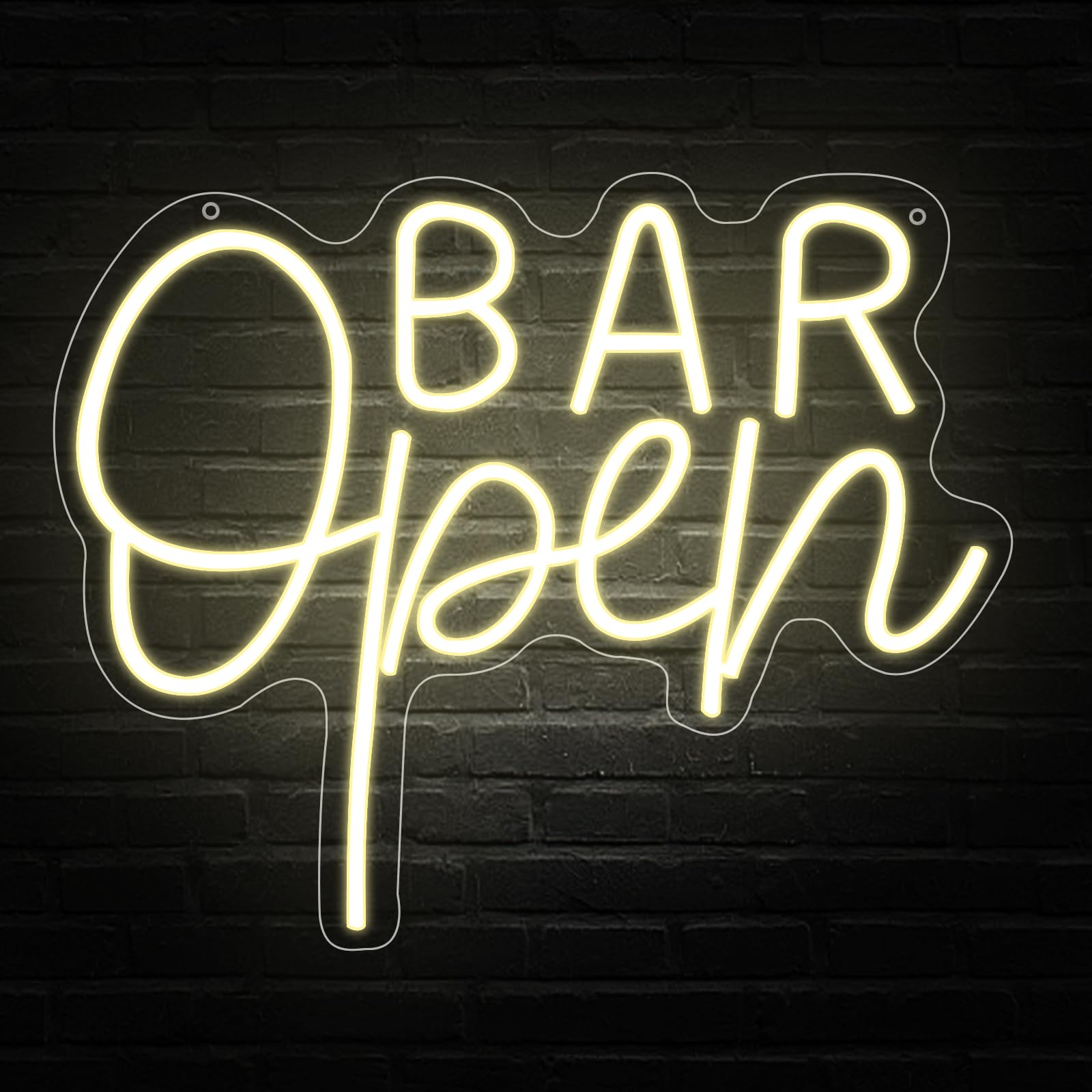 Insegna al Neon "BAR Open" con LED Caldo USB Regolabile per Bar, Neon da Parete Ultra Luminoso per Bar, Pub, Negozi, Caffè, Bar, Hotel, Decorazione per Feste