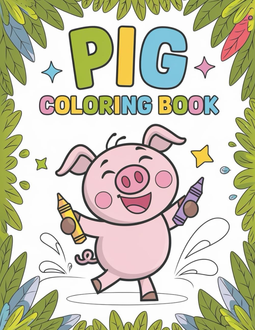 Pig Coloring Book: Many beautiful and lovingly designed illustrations for coloring for girls and boys