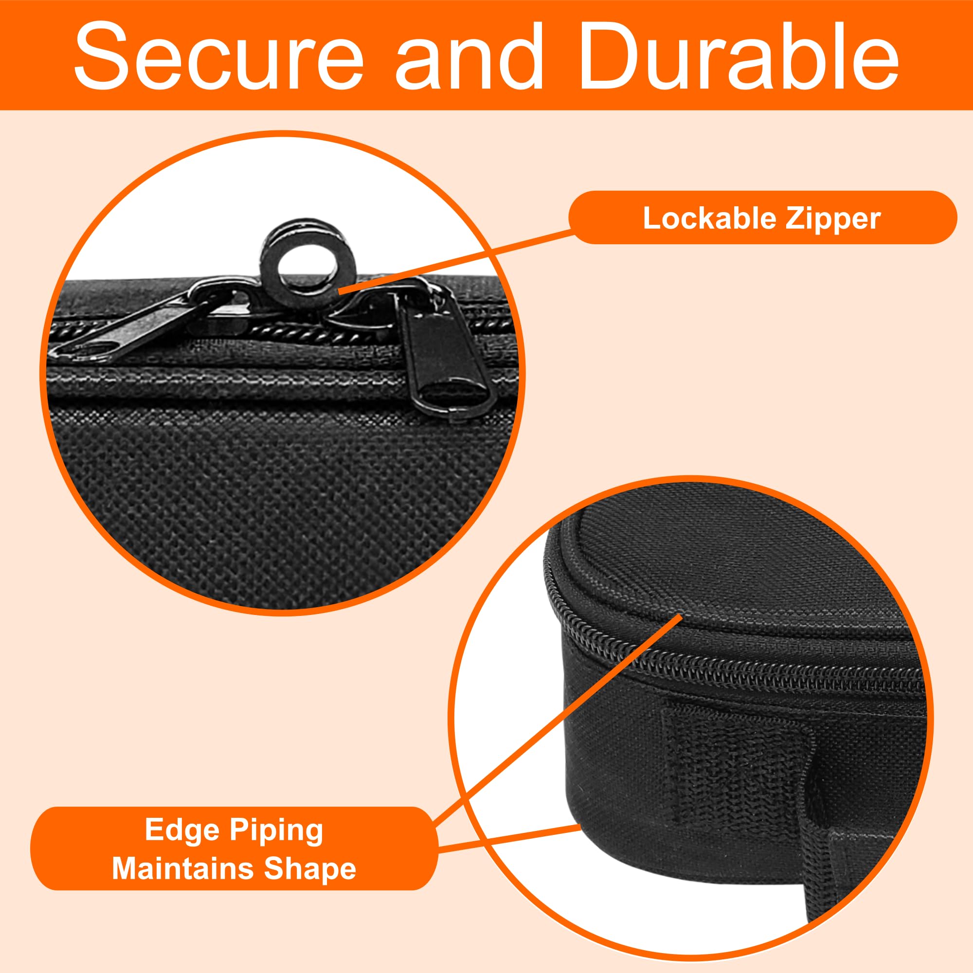 Organizador grande acolchado para píldoras, bolsa para medicamentos, vitaminas y suministros médicos, para almacenamiento en el hogar y viajes, color negro, Negro (mediano), Medium (paquete