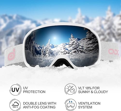 Miniatura 7 de Odoland Snowboard Helmet, Ski Helmet with Ski Goggles for Adults & Youth, Durable PC Shell & EPS Foam, Safety Snow Helmets Goggles for Men Women