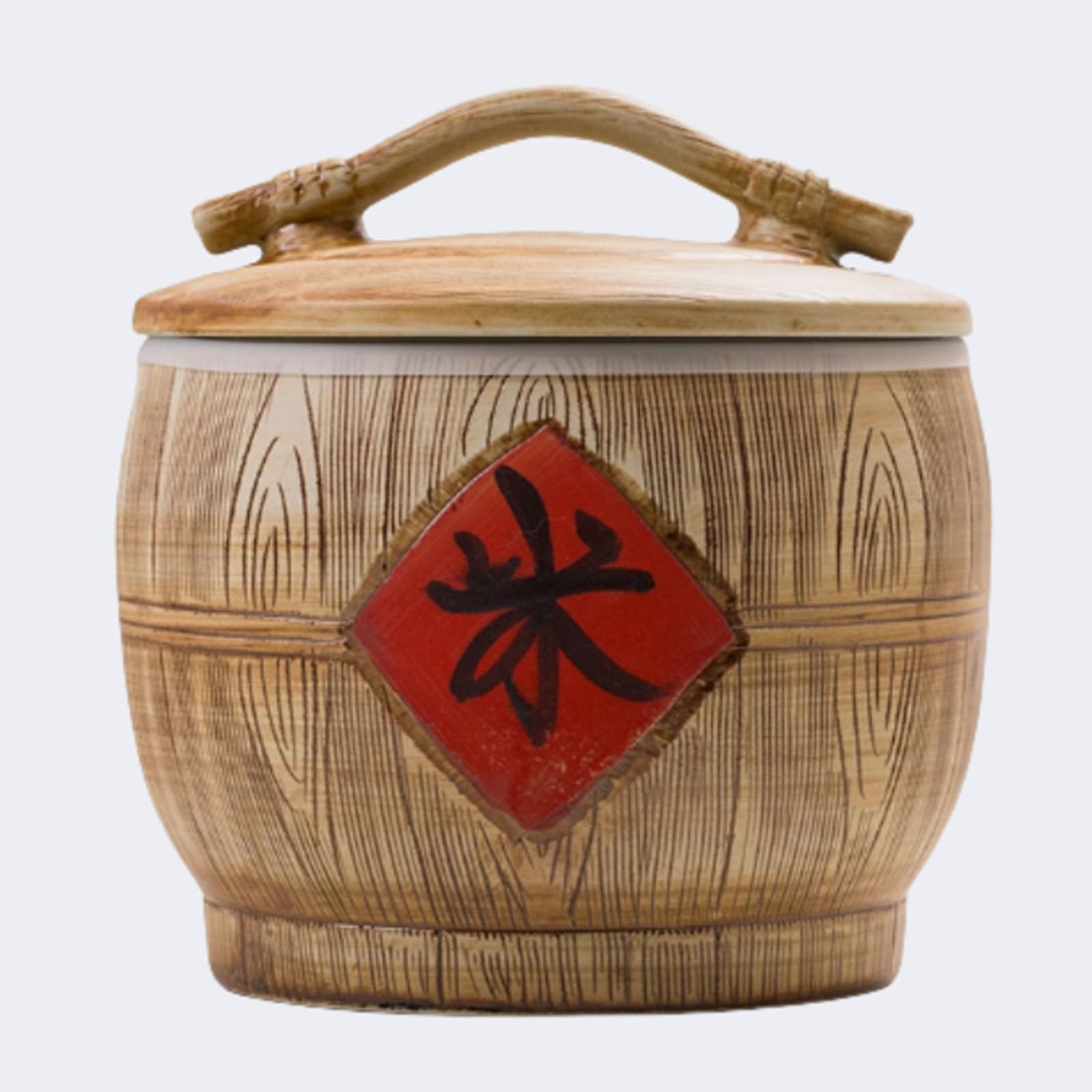 Ixtregzjkm C Erami Food Storage Barrels, Large Erami Jars With Lids, Household Erami Rice Jars, Medicinal Jars, Flour Barrels, Grain Dispensers, Rice Ontainers, Suitable For Rice, Flour, Soybeans 15Kg