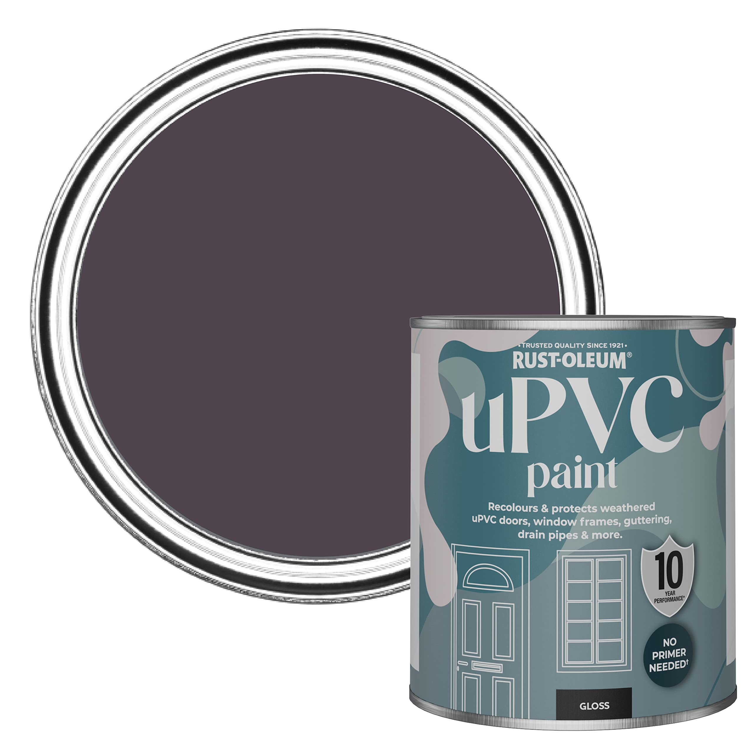 Rust-Oleum Purple uPVC Door and Window Paint In Gloss Finish - Grape Soda 750ml