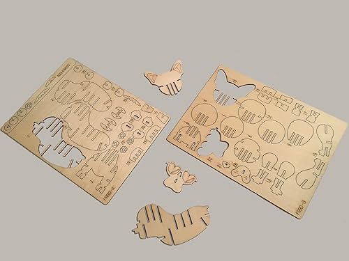 Miniatura 4 de Vyperion Rompecabezas de madera 3D para mascotas, caja de animales de bulldog francés  Kit de modelo de manualidades de madera contrachapada para