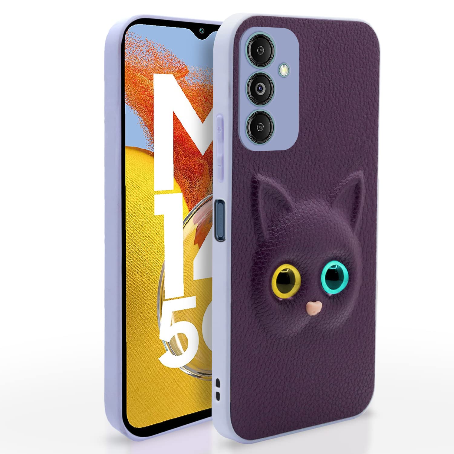 Pikkme Samsung Galaxy M14 5G Back Cover for Girls | Cute Cat Leather Finish | Soft TPU | Case for Samsung Galaxy M14 5G (Purple) (B0C61D56T2) Amazon Price History, Amazon Price Tracker