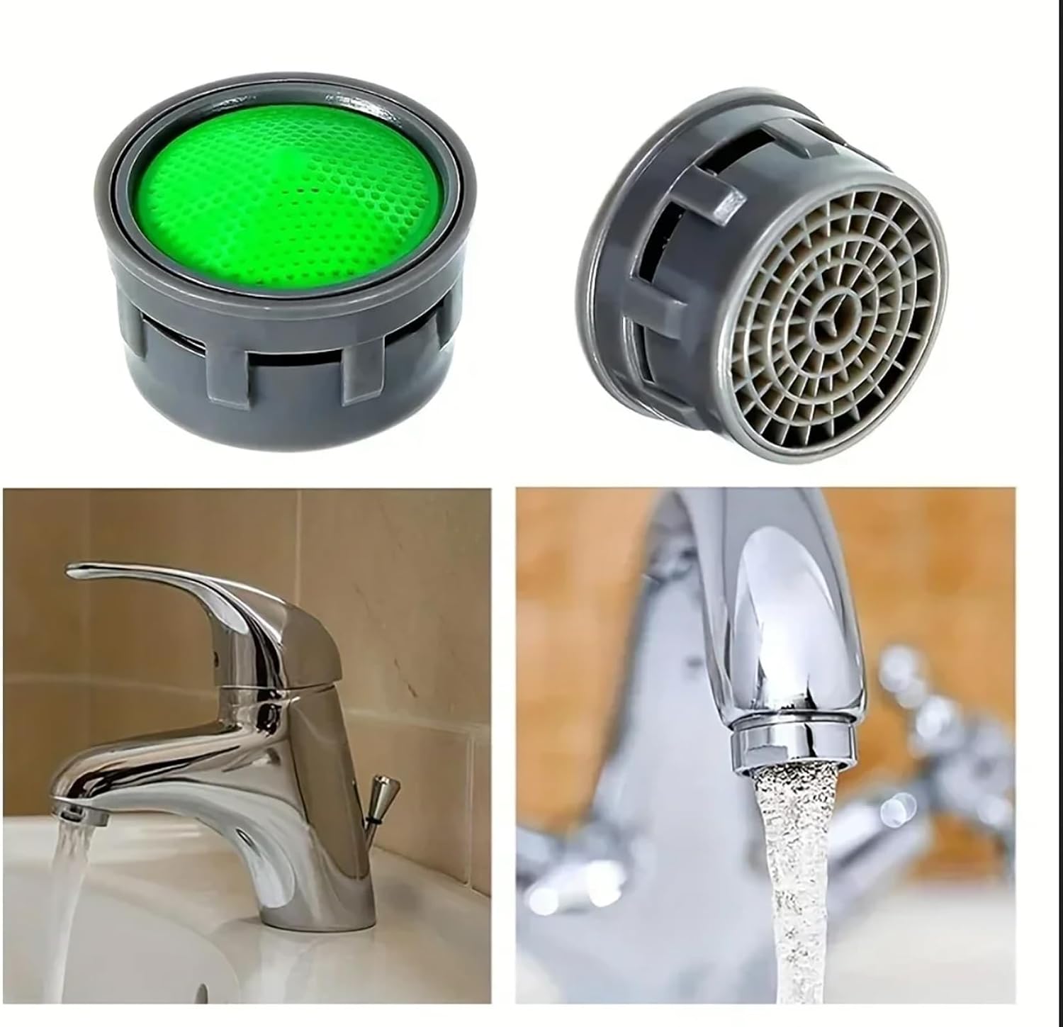 5 PCS Faucet Aerator Built-In Water Filter for M22, Sink Faucet Filter, Female and Male Thread Faucet Aerators with M22 Washer image 5