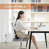 Vista 6 de Almohada Lumbar Súper Cómoda, Almohada de Soporte Lumbar para Alivio del Dolor de Espalda con Correa Ajustable, 100% Espuma Viscoelástica y Funda