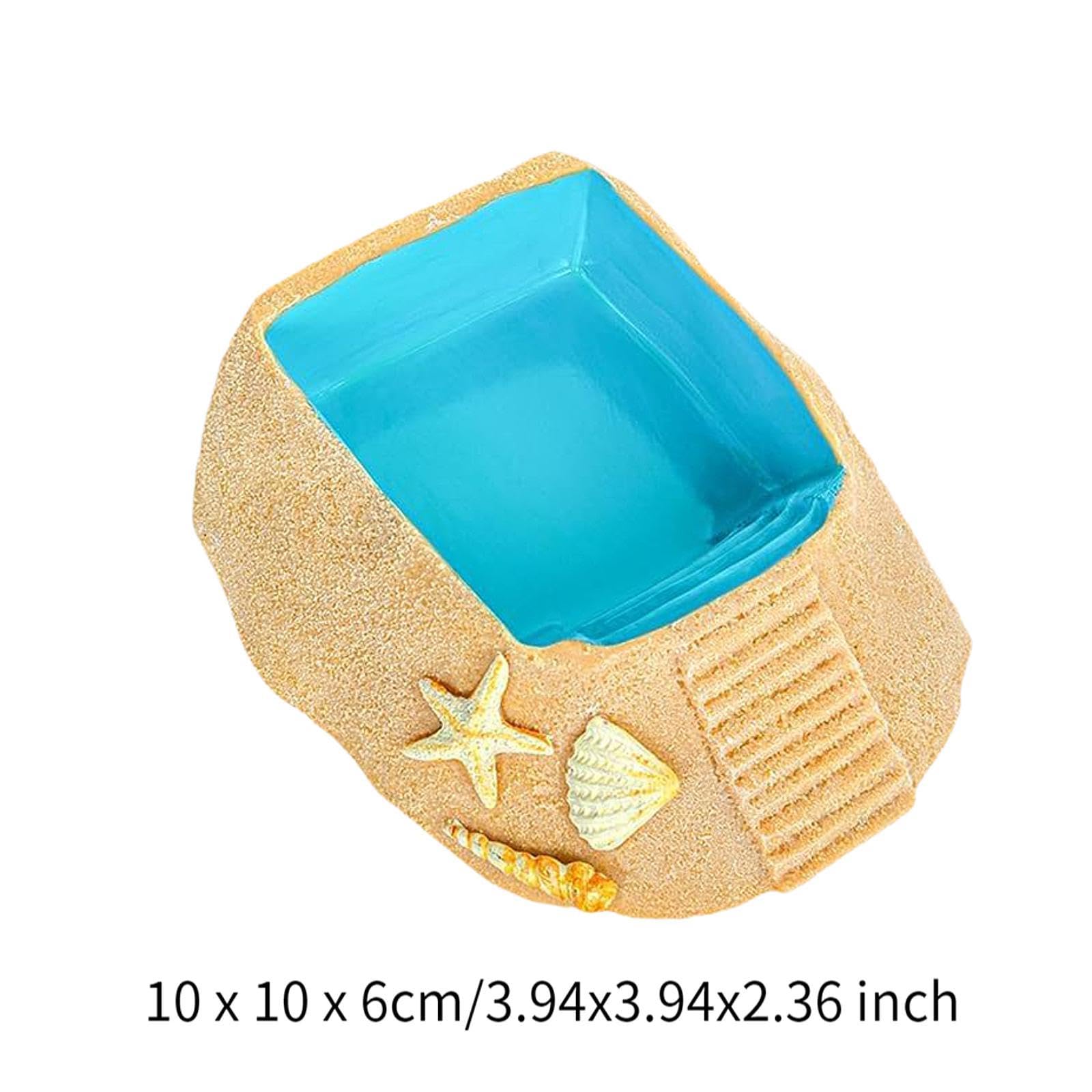 Ciotola per Acquario a Forma di, Accessorio per Acquario, Ciotola per Acqua in Resina per Tartarughe, Piscina per Il Bagno, Forniture per Habit