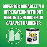 Vista 6 de Rust-Oleum 280168-2PK Farm & Implement Pintura esmaltada, galón, negro de bajo brillo, paquete de 2