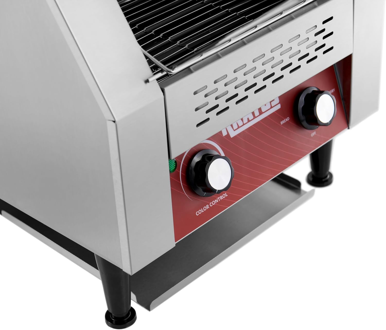 Commercial Conveyor Toaster, Stainless Steel Countertop Toaster, Toasts 300 Slices of Bread per Hour, 10.5" Wide Conveyor Toasts 2 Slices of Bread At Once, 120V, 1750W