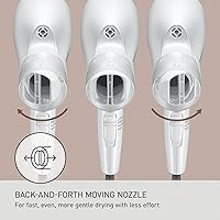 Vista 5 de Panasonic Nanoe - Secador de pelo compacto con boquilla oscilante de secado rápido para un cabello de aspecto más saludable, secadora plegable