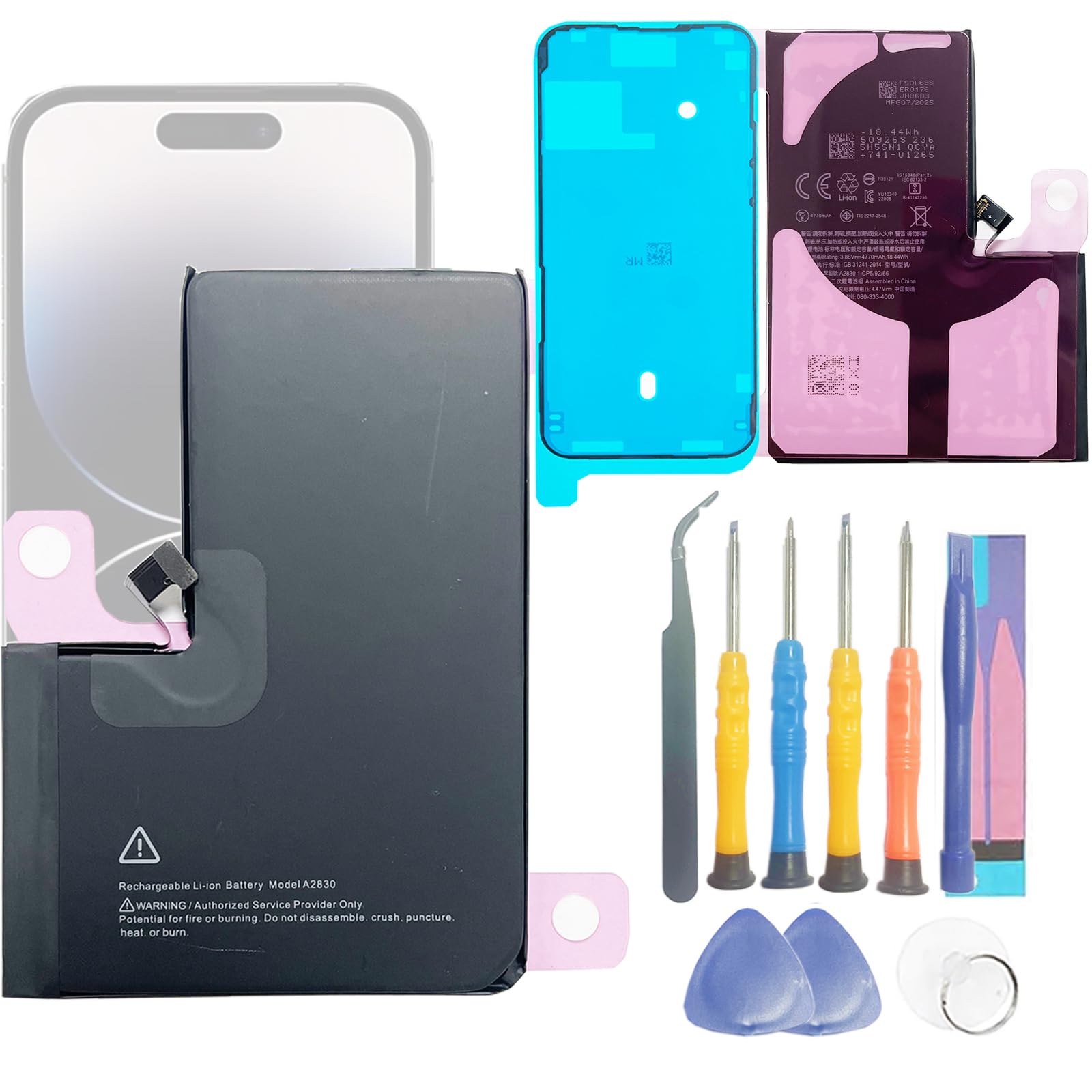 Batterie iPhone 14 Pro Max A2830 haute capacité Aousavo de remplacement - 8