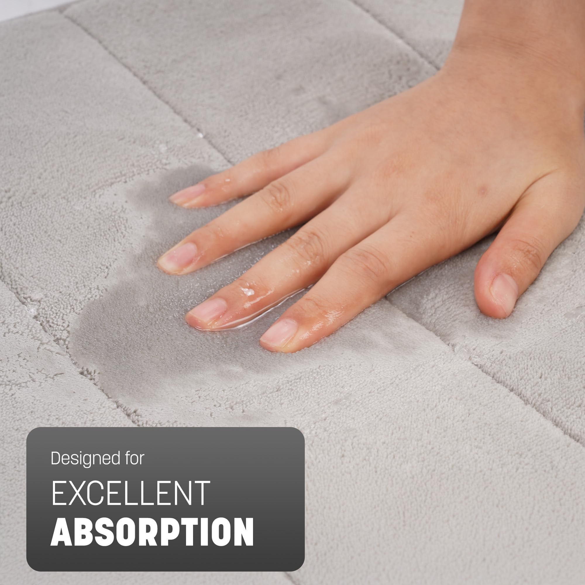 KEPLIN Memory Foam Bath Mat, Ultra-Soft, Highly Absorbent, Non-Slip, Machine Washable - Image 4