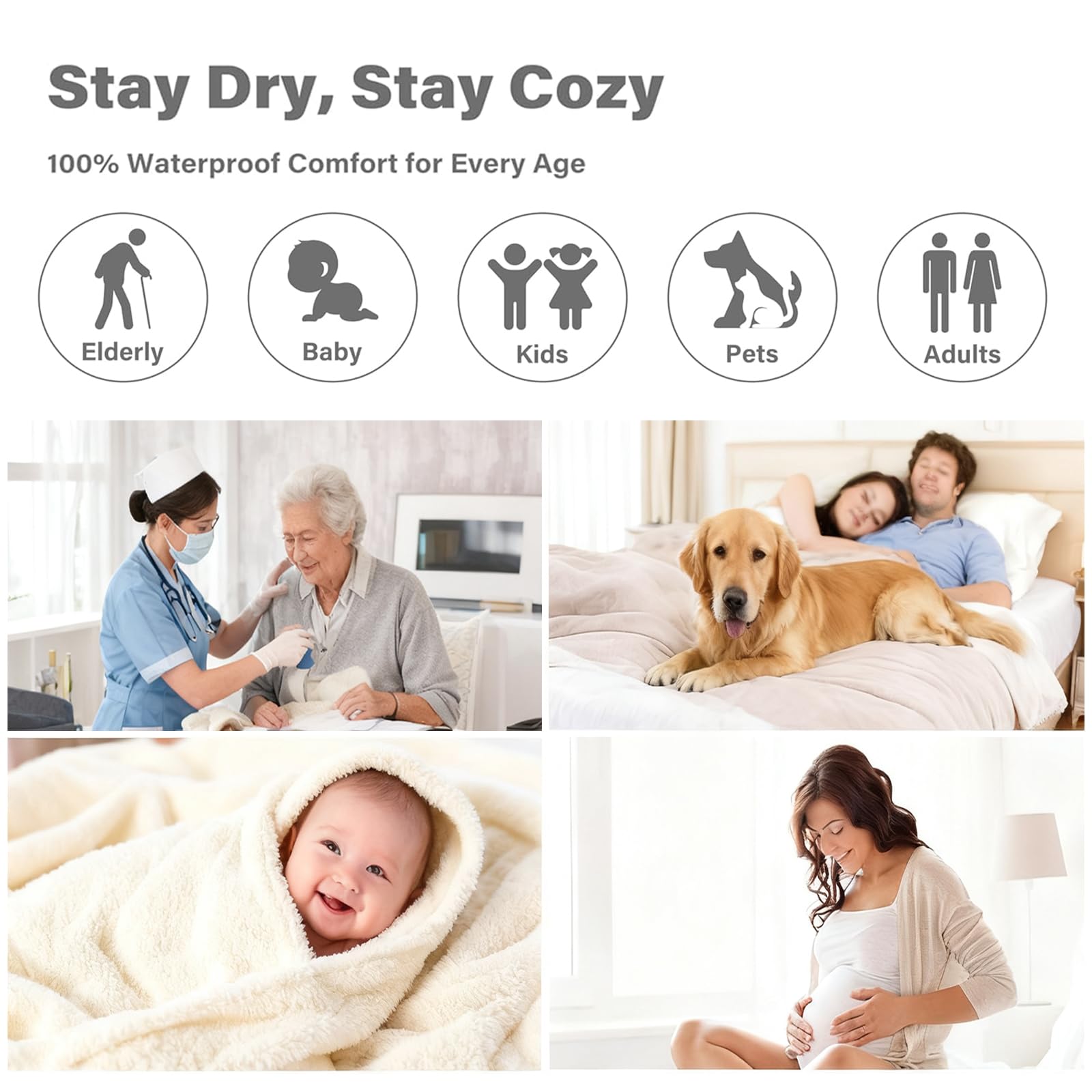 Coperta impermeabile, coperta d'amore per coppie, innamorati, adulti e bambini, tappetino riutilizzabile, coperta da viaggio per letto divano seggiolino auto