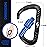 Rhino Produxs 12kN (2697 lbs) Heavy Duty Carabiner Clips, for Securing Pets, Outdoor, Camping, Hiking, Hammock, Dog Leash Harness, Keychains