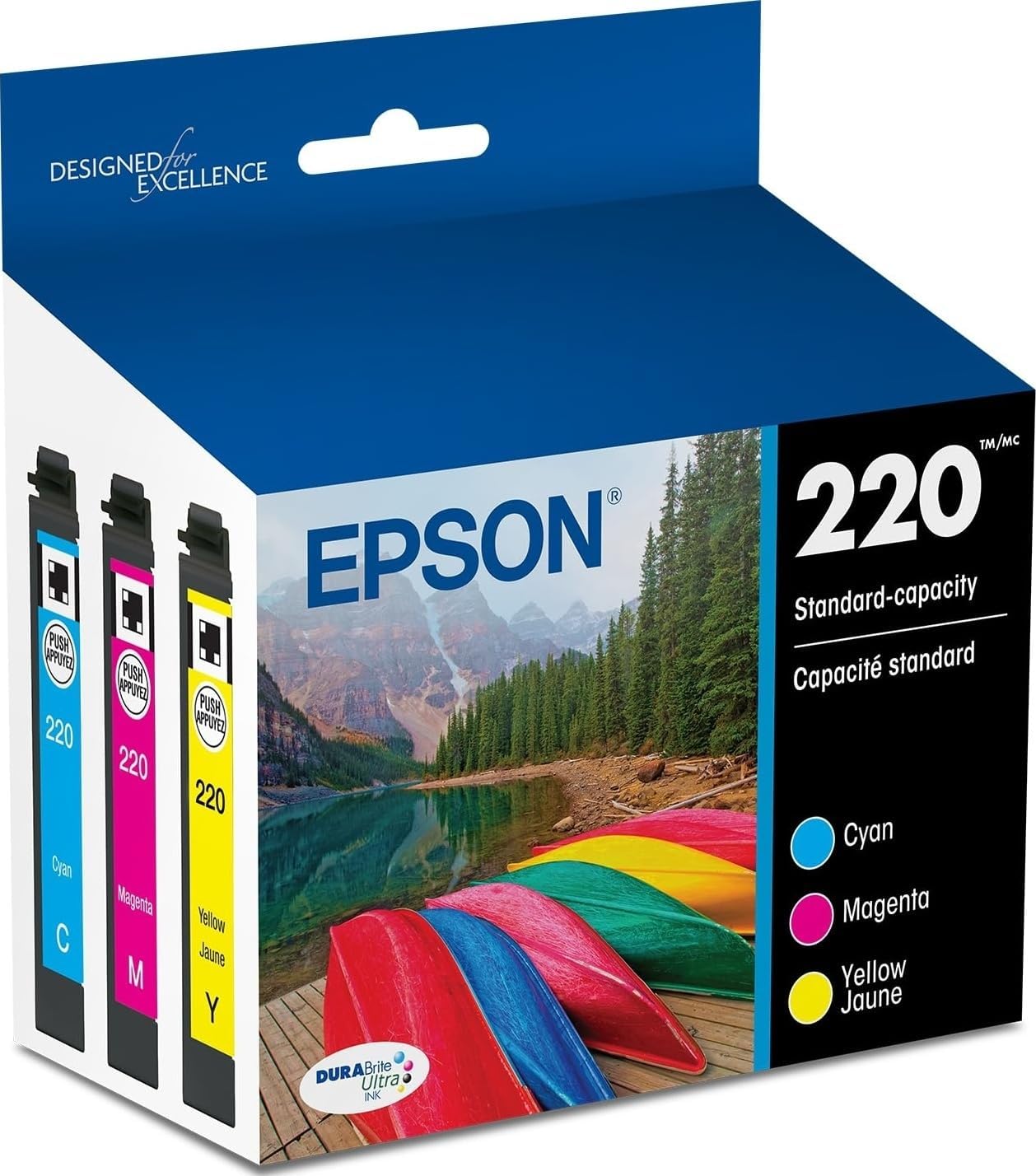 220 Genuine Ink Standard Capacity 3 Color Combo Pack T220520
