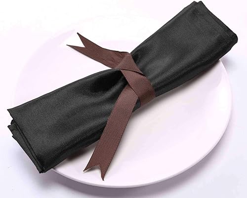 Miniatura 7 de Efavormart - Paquete de 5 servilletas de satén sin costuras, resistentes a las arrugas, 20 x 20 pulgadas