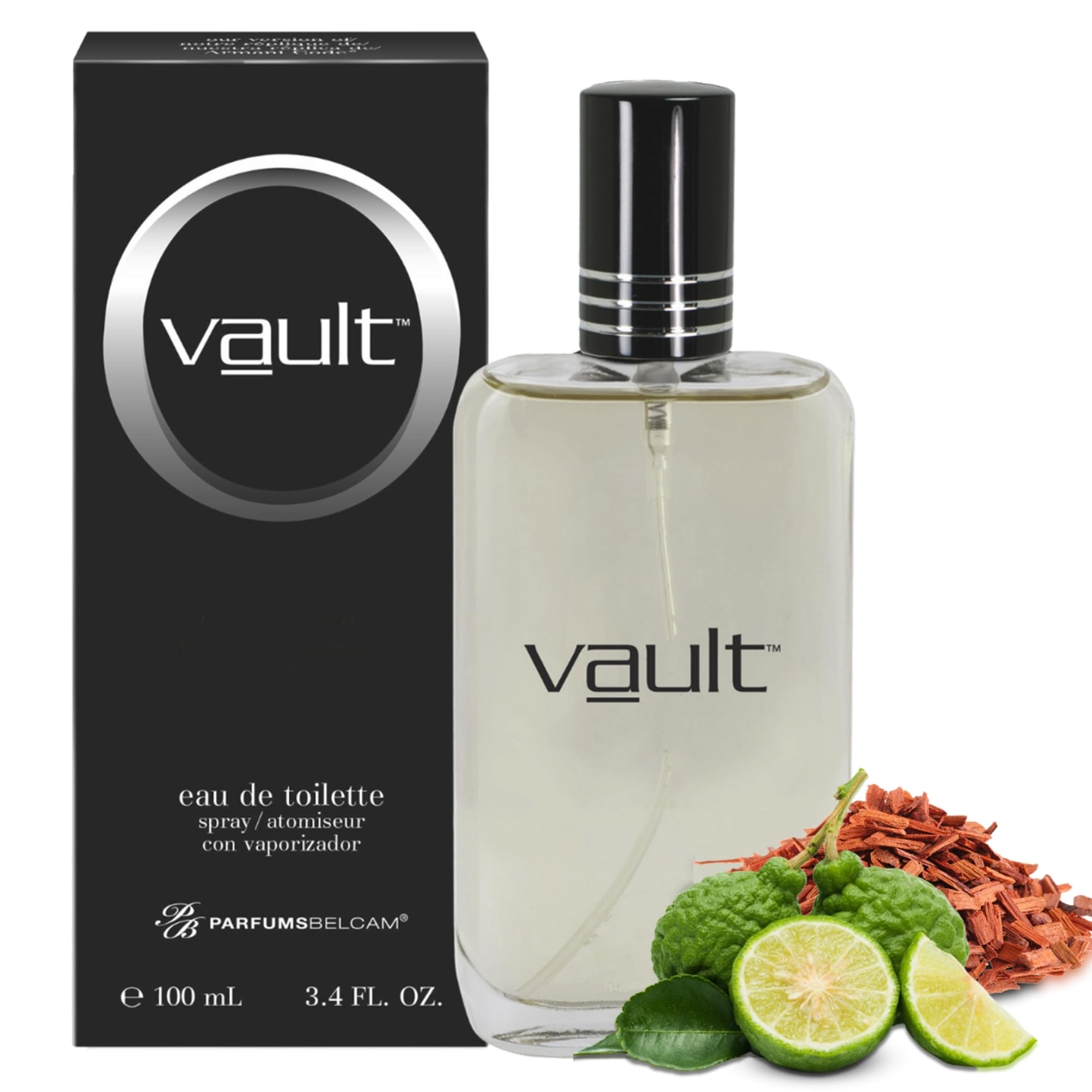 PB ParfumsBelcam Vault Eau De Toilette Spray for Men – Bold Fresh Musk with Bergamot, Sandalwood & Sweet Grass Notes, Long-Lasting Masculine Fragrance, Affordable Perfume – 3.4 Fl Oz