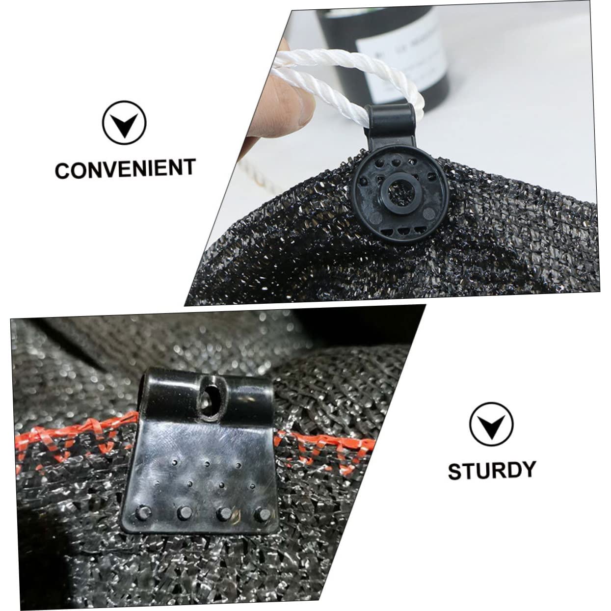 ibasenice 2sets Fixing Mesh Buckle Sun Shade Net Fixation Multifunctional Practical Tool 30pcs*2