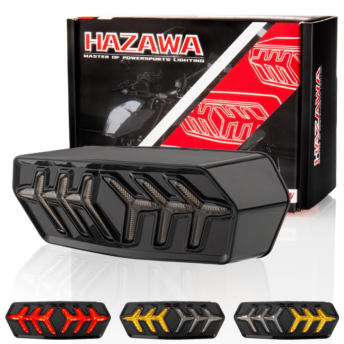 Upgraded Integrated Tail Light with Turn Signals Motorcycle LED Taillight Compatible with Honda Grom 2013 2014 2015 2016 2017 2018 2019 2020 (Black)