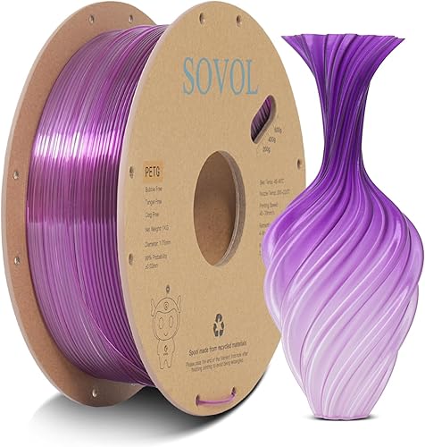 Miniatura 10 de Sovol Filamento PLA para impresora 3D, materiales de impresión de carrete de 4.4 lbs (4.4 libras), estanqueidad del cableado, precisión dimensional