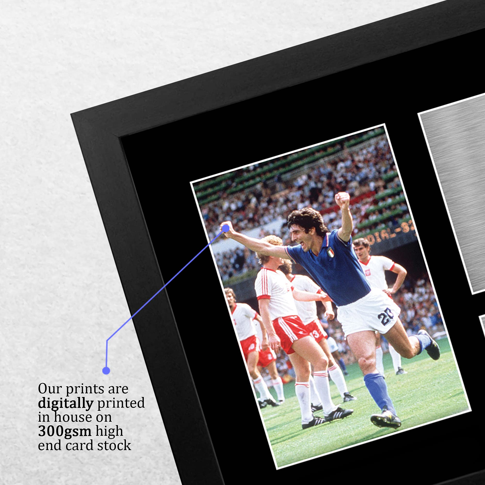 HWC Trading FR A4 Paolo Rossi Italy Gifts Printed Signed Autograph Picture for Football Fans and Supporters - A4 Framed - Image 4