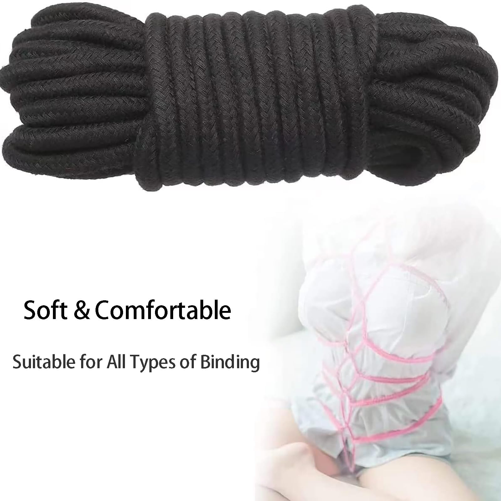 Kit de Bondage BDSM de Cuero Premium, 11 Piezas - Set de Ataduras Ajustables para Parejas, Esposas Suaves,Sistema de Sujeción para Cama con Cierre de Seguridad,Accesorios Fetiche para Adultos (Negro)