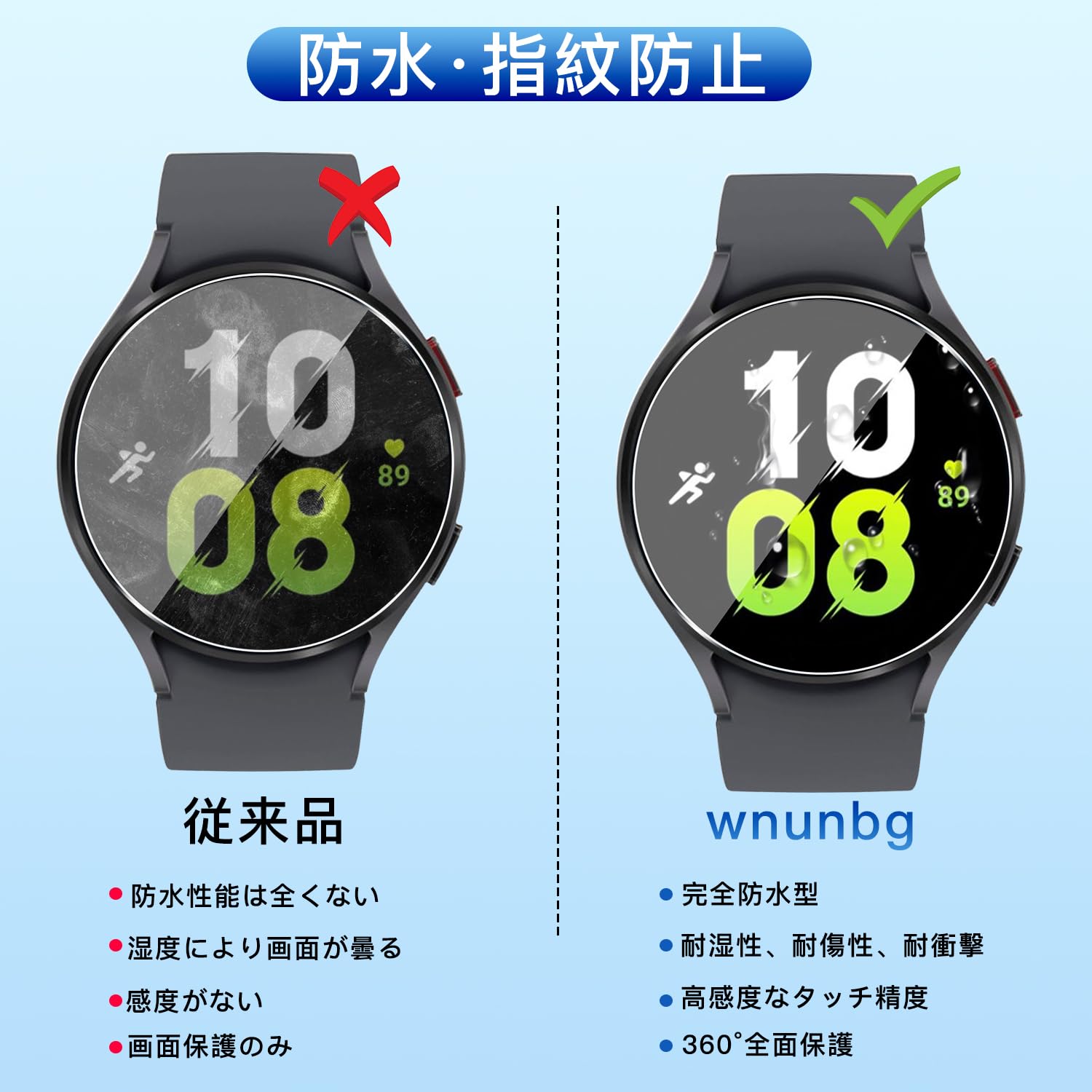 Amazon | 【wnunbg 3枚セット】 対応 Galaxy Watch 6 40MM ガラス
