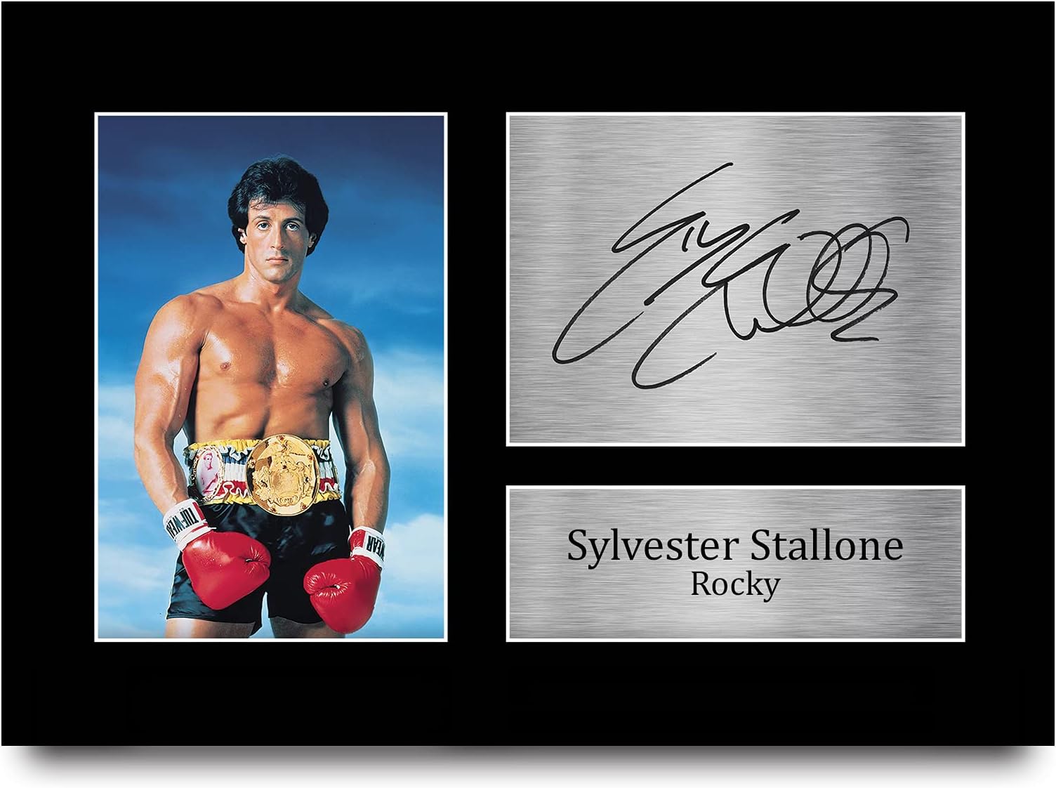 HWC Trading Sylvester Stallone Gift Signed A4 Printed Autograph Rocky Gifts Print Photo Picture Display