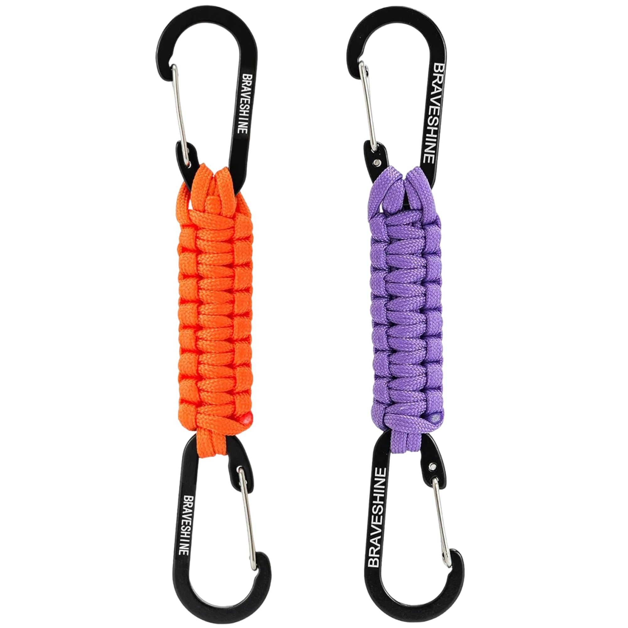 Paracord Keychain with Carabiner Clips - FREE SHIPPING -25