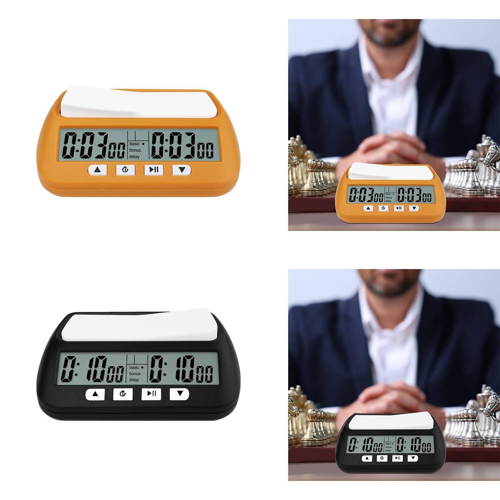 Qianly Reloj de Ajedrez con Cronómetro para Competiciones Internacionales, Negro