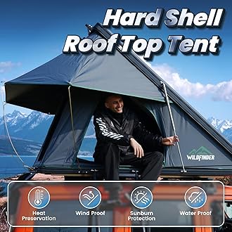 Rooftop Tent Hard Shell Roof Top Tent Hardshell Suitable for Jeep SUV Truck Van,Camping Car Roof for 2-3 Person
