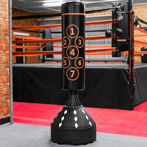 Miniatura 3 de METIS Saco de boxeo independiente | Bolsa de boxeo con base de ventosa | Saco de boxeo de pie para adultos | Saco de boxeo con soporte | Equipo de