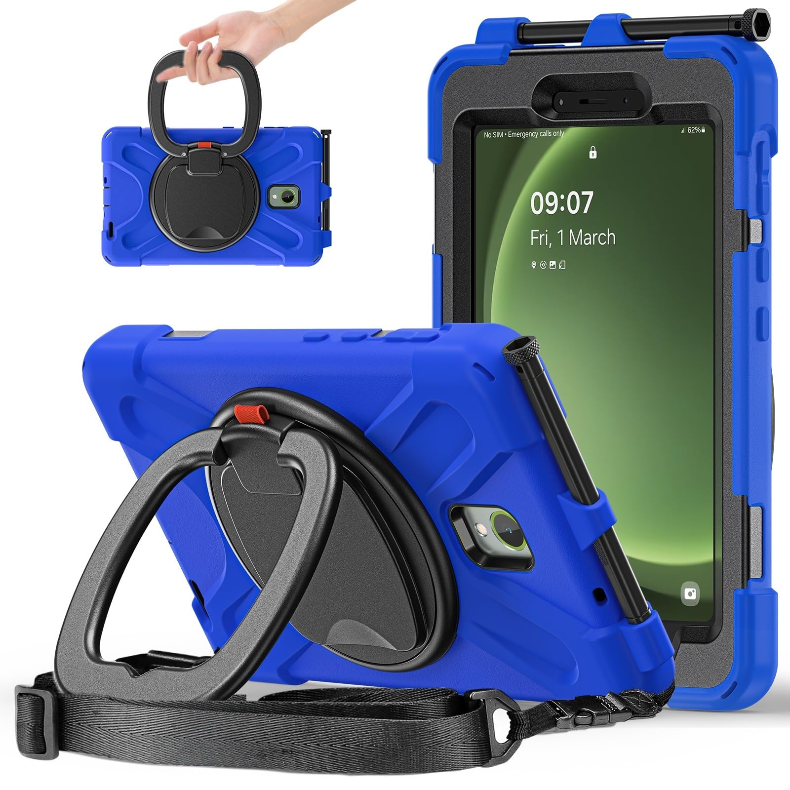 Coque antichoc Galaxy Tab Active 3 pour éviter les casses d'écran avec poignée bleu - 8