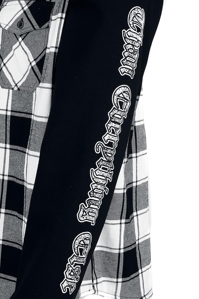 Motörhead EMP Signature Collection Uomo Camicia Maniche Lunghe nero/bianco 100% cotone Largo