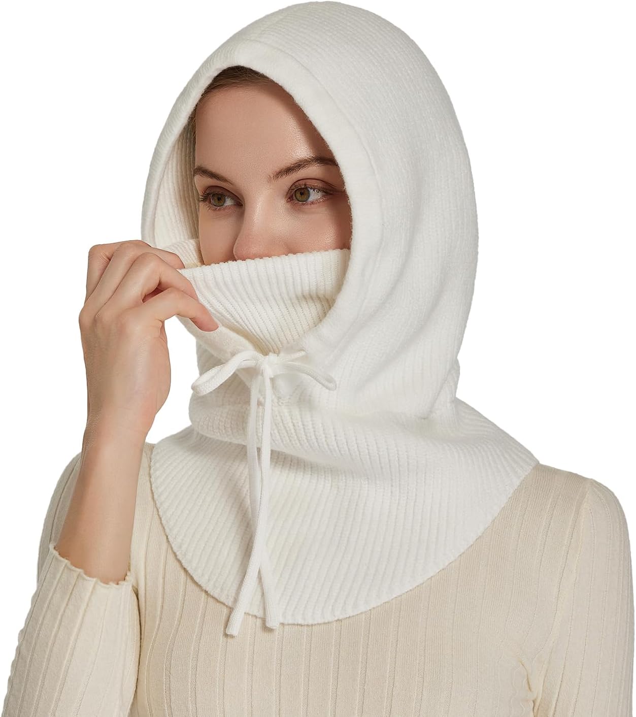 Knit Balaclava Women Winter Hats for Women Winter Face Mask Ski Mask for Men and Women Warm Face Cover Neck Warmer