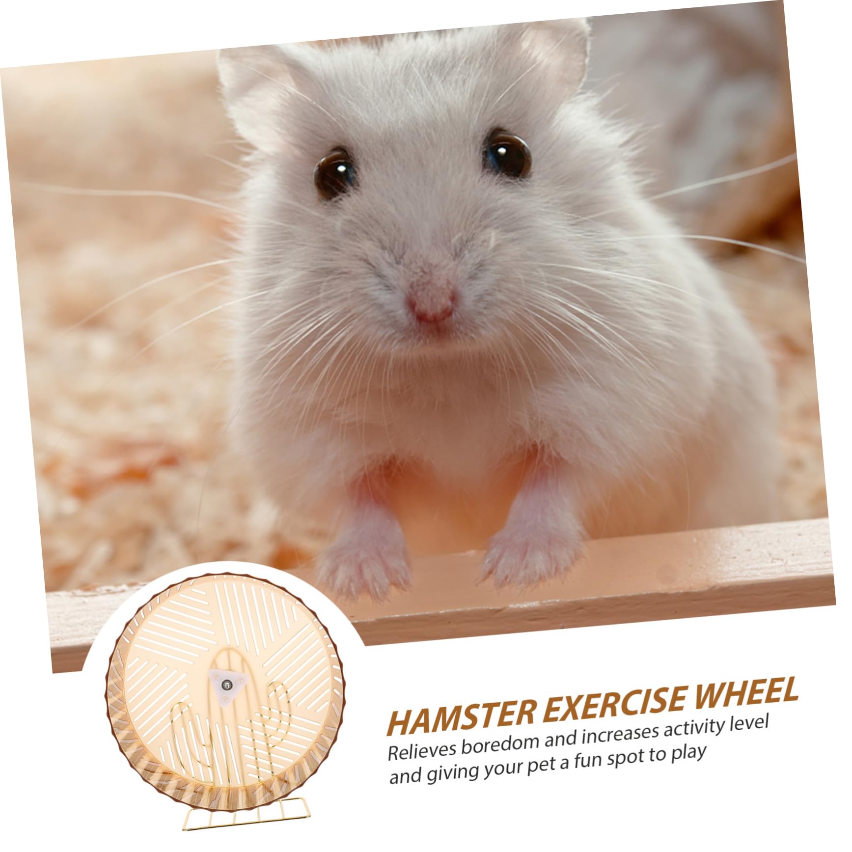 Rueda de Hámster Estable Base Resistente para Jaula de Mascotas Pequeños, Juguete de Ejercicio en Plástico y Aleación, Adecuado para Aliviar el Aburrimiento