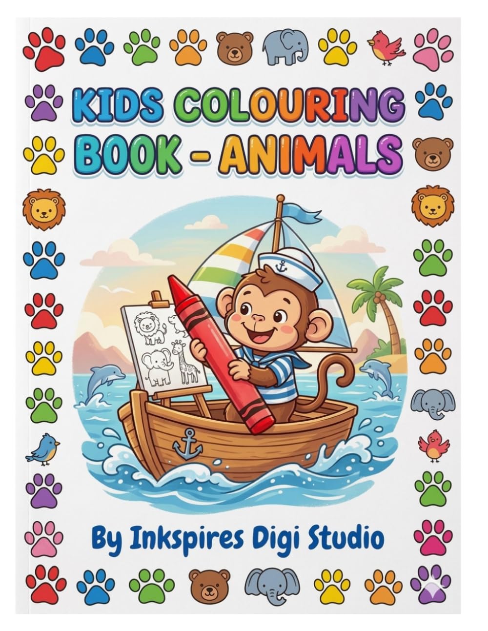 Kids Colouring Book-Animals #1: Wild Animals