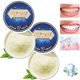 Teeth Whitening Powder,Tooth Powder, Teeth Whitening Powder for Tooth Whitening,Tooth Powder Stain,Tooth Whitening Effective Remover Stains from Coffee and Smoking（2pcs）