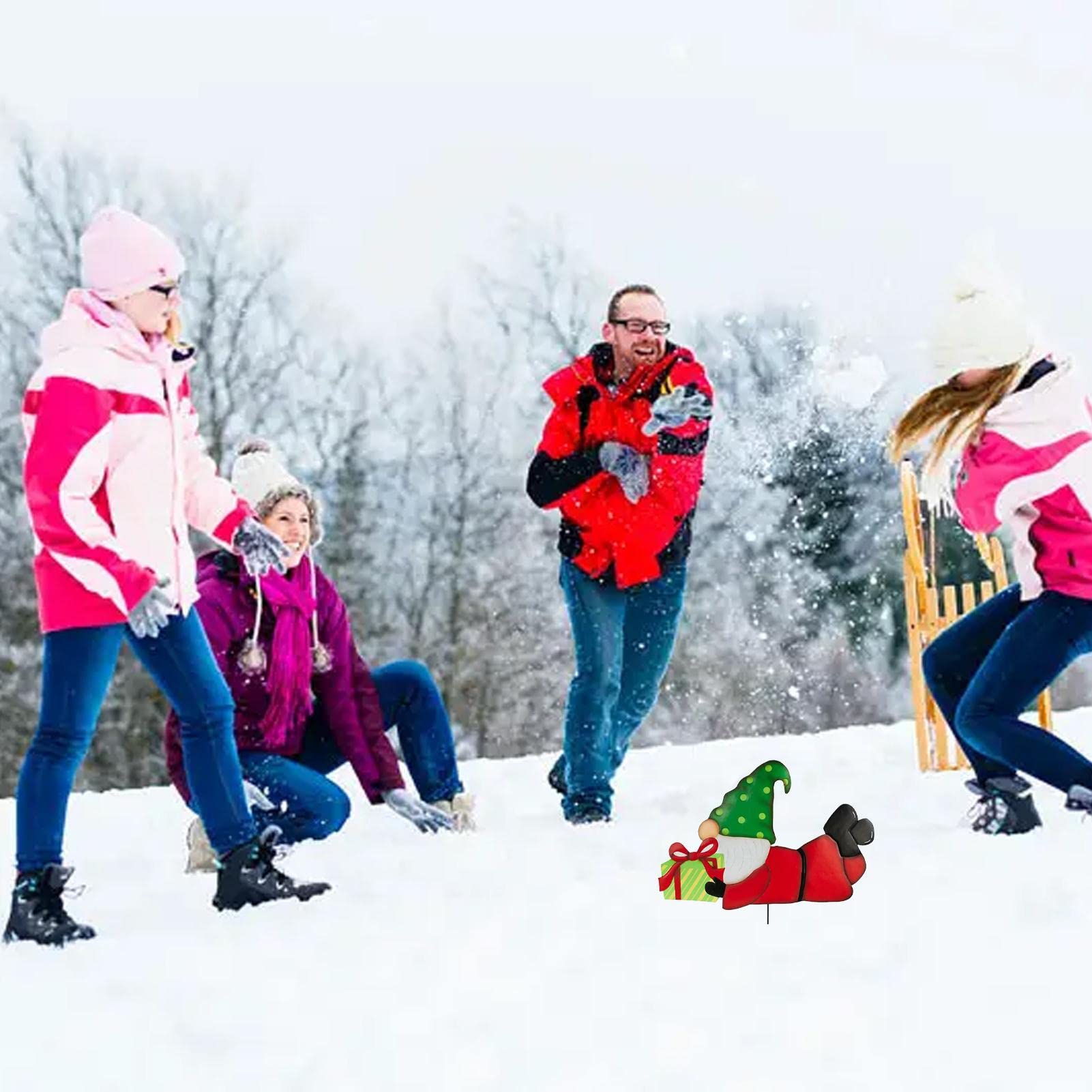 Weihnachts-Zwerg Hofschilder Aus Metall - Garten- & Rasendekoration, 35 Cm, Wetterfest