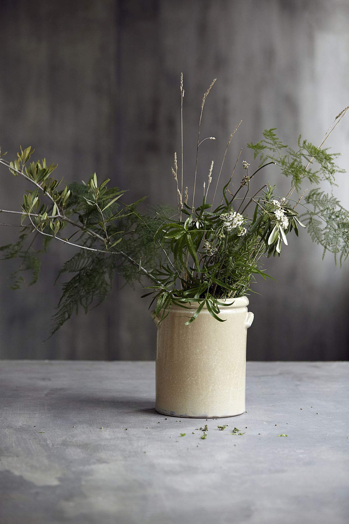 House Doctor Blumentopf, Pottery M, Sand, Dm: 19/22 cm, h.: 24 cm, Glas, 22 x 22 cm Dp0234