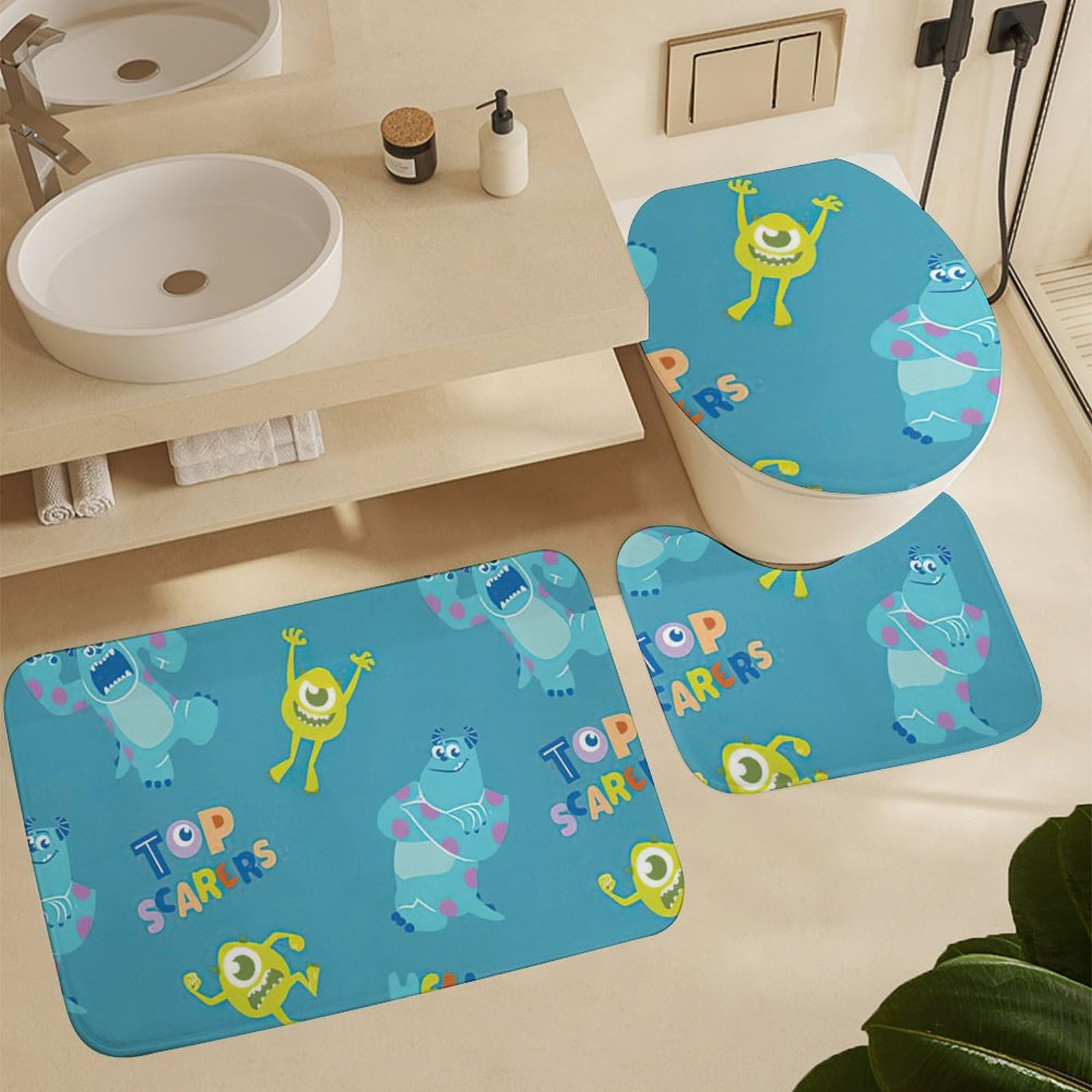 Amazon｜モンスターズ・インク トイレマットセット 3点 セット