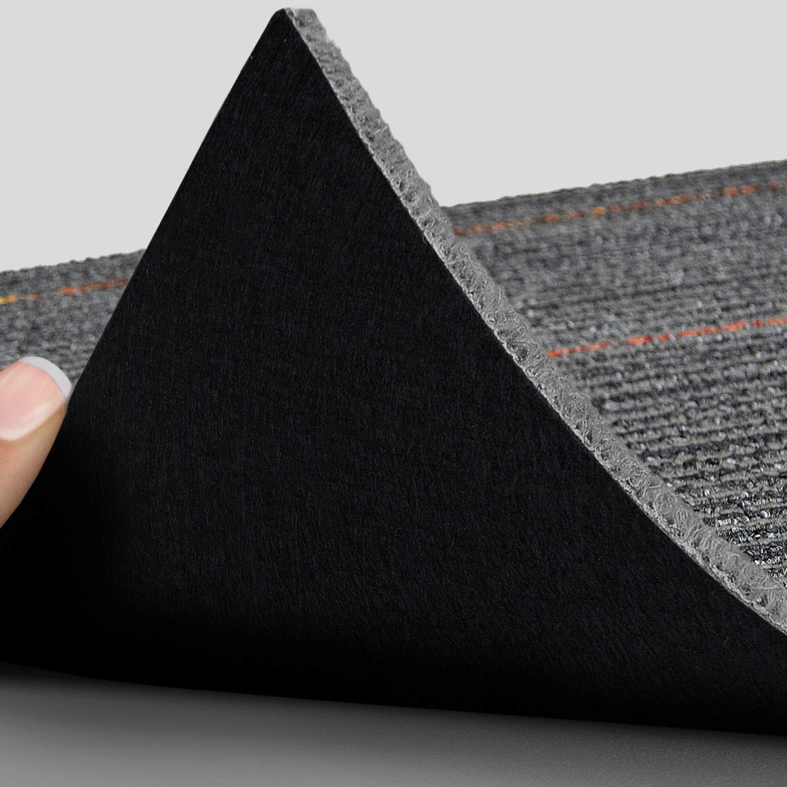 casa pura Design Teppichfliesen Berlin 50x50 cm selbstliegend - 6 m² Set - strapazierfähiger Teppich Bodenbelag mit hochwertigem Schlingenflor - antistatisch mit Bitumen Rücken (24 Stück, K4 Grau)
