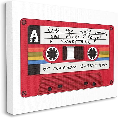 Miniatura 2 de Stupell Industries With The Right Music Vintage Cassette Canvas Wall Art, Design by Kamdon Kreations