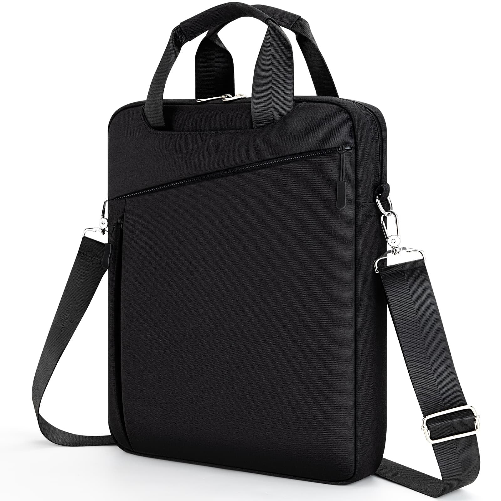 Borsa Porta PC Laptop Portatile per Tablet Custodia14 Pollici MacBook Pro M4 M3 M2 M1(2024-2021)/13,6 Pollici MacBook air M4 M3 M2, borsa Porta Notebook Computer Tracolla, Nero