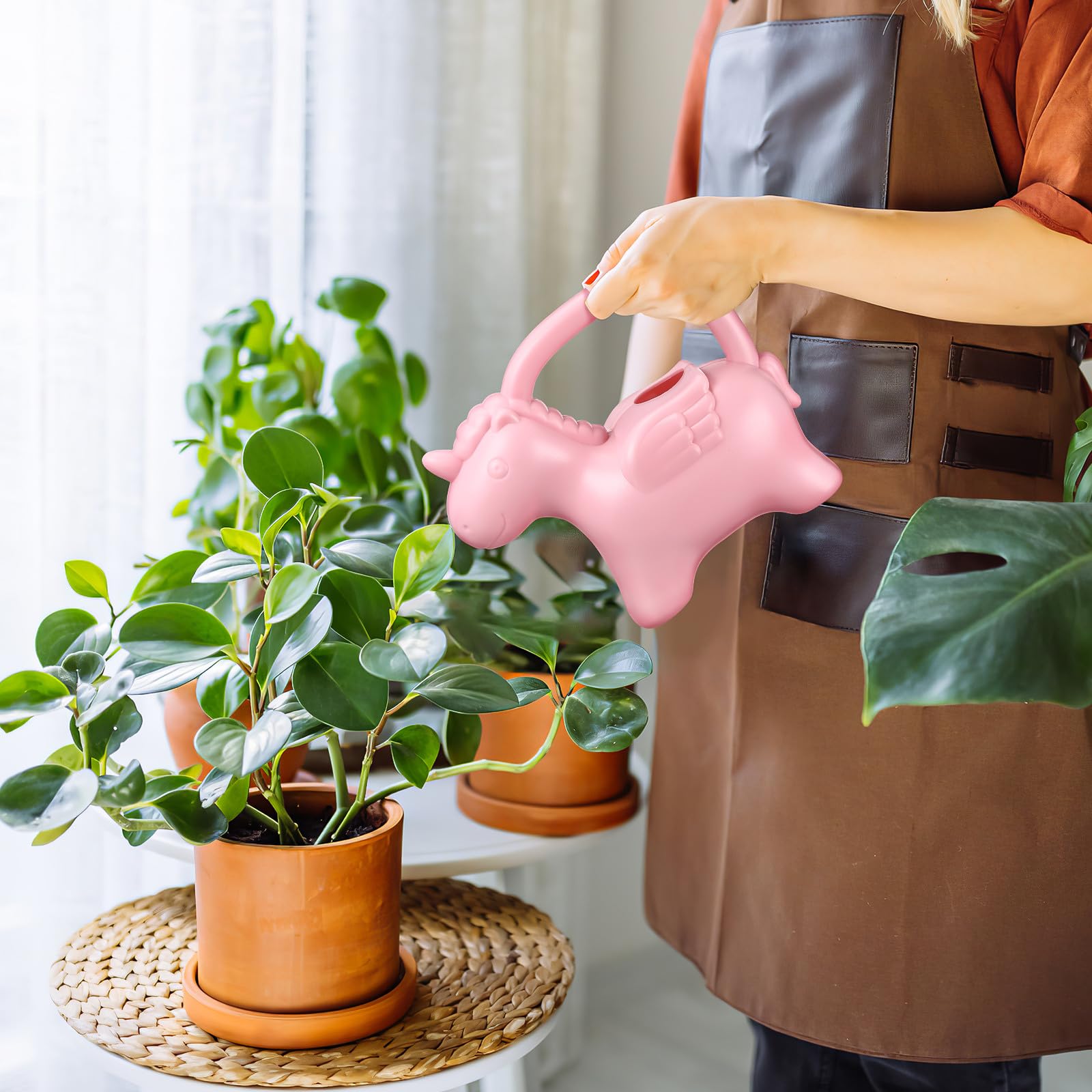 Yardenfun 3 Stück Gießkannen in Tierform für Zimmer und Gartennutzung 1 Liter Kunststoff Leicht und Robust Kinder Gießkannen für Pflanzengießen