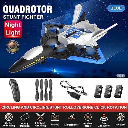 Miniatura 9 de GoolRC Avión RC con cámara 4K, avión RC de 6 canales, avión de control remoto de 2.4 GHz, planeador RC de espuma, avión RC fácil de volar, avión RC