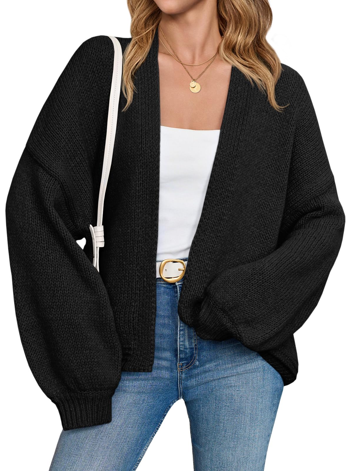 Saodimallsu Lantern Sleeve Cardigan
