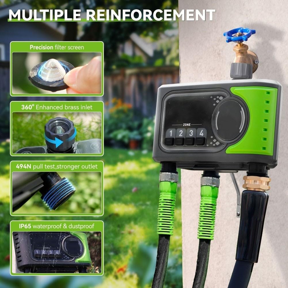 Programmatore Irrigazione WiFi 4 Zone Smart Controllo(B)